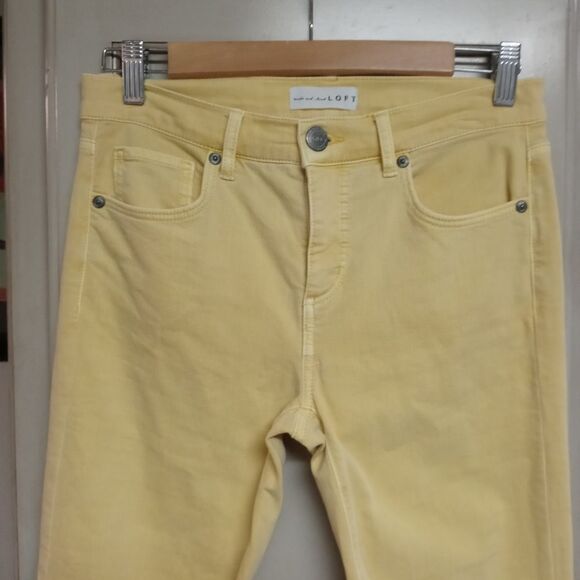 LOFT Modern Frayed Skinny Crop Jeans - Picture 3 of 9